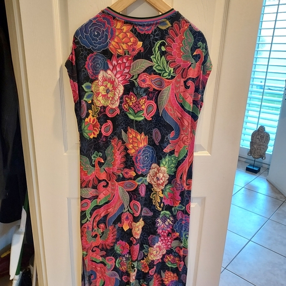 Johnny Was Black and Red Floral Maxi Dress - Picture 3 of 5